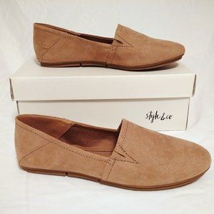 Style & Co Nixine Faux Suede Fabric Slip On Flats